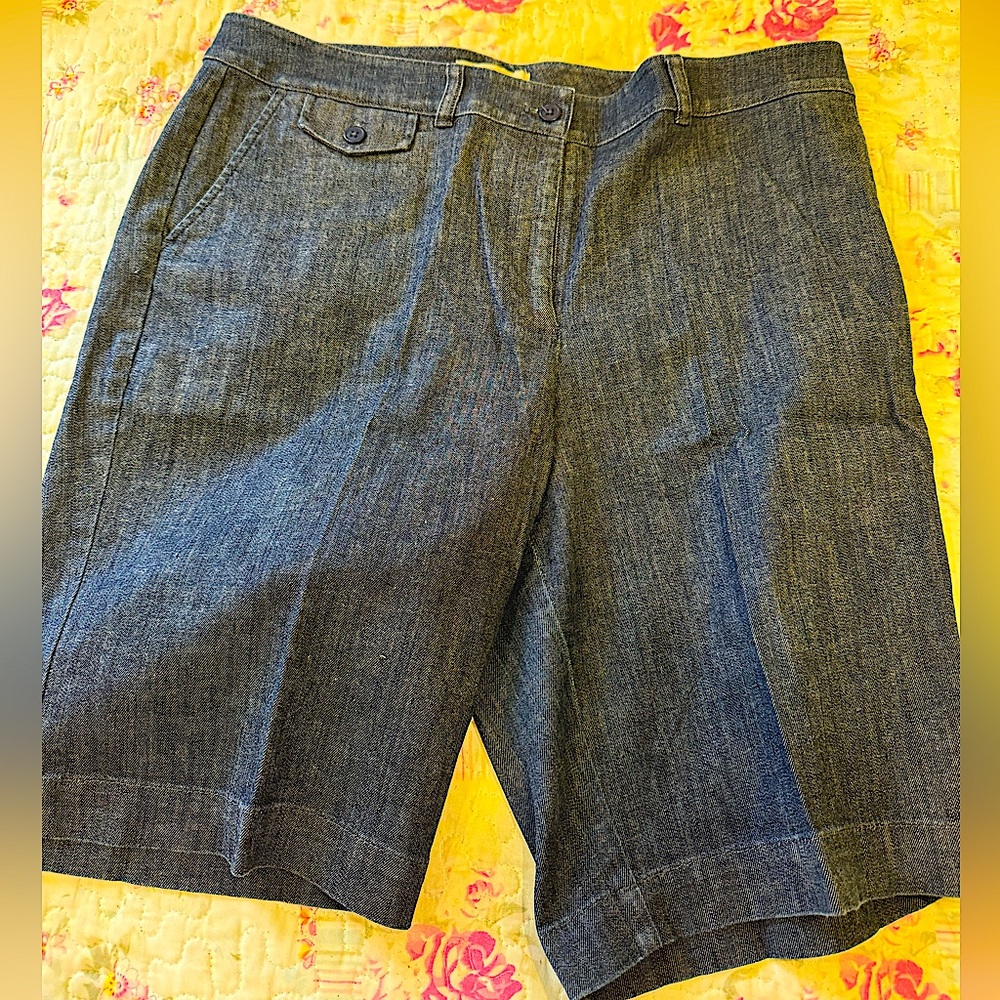 Talbots Dark Denim Bermuda Shorts
